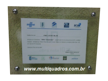 Quadro de Vidro Tipo Sanduíche com Prolongador